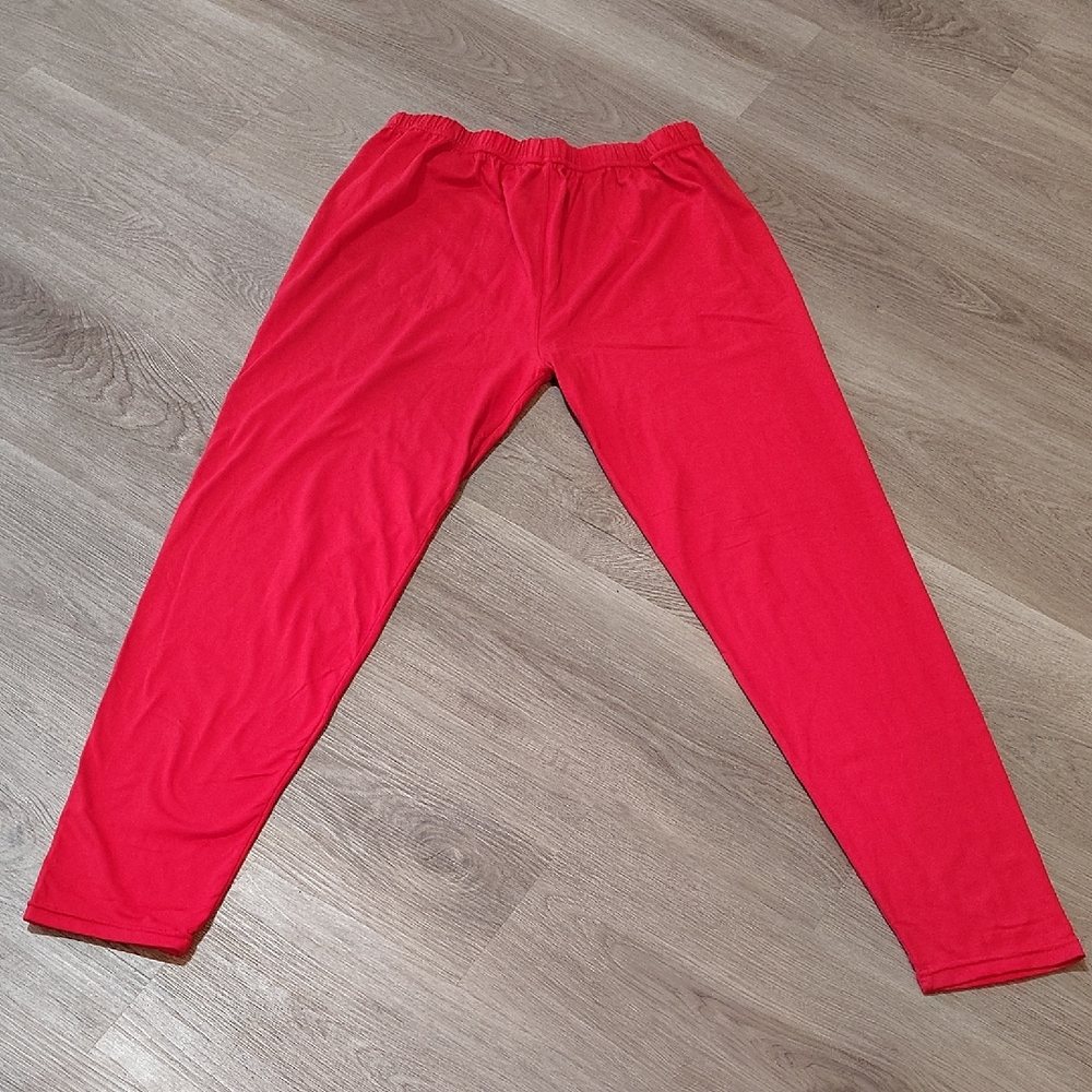 3 For $10💥Vibrant Red Soft Leggings/Lounge Pants Sz XXL